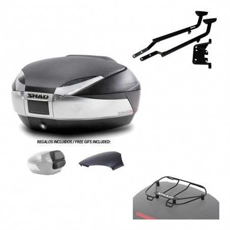 SHAD Baul trasero + herraje montaje parrilla portabultos superior SH48 KIT-180390