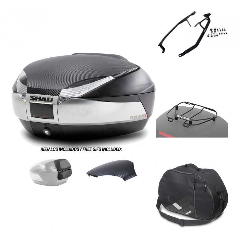 SHAD Baul trasero + herraje montaje accesorios SH48 KIT-180292