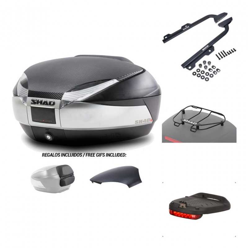 SHAD Baul trasero + herraje montaje accesorios SH48 KIT-180541