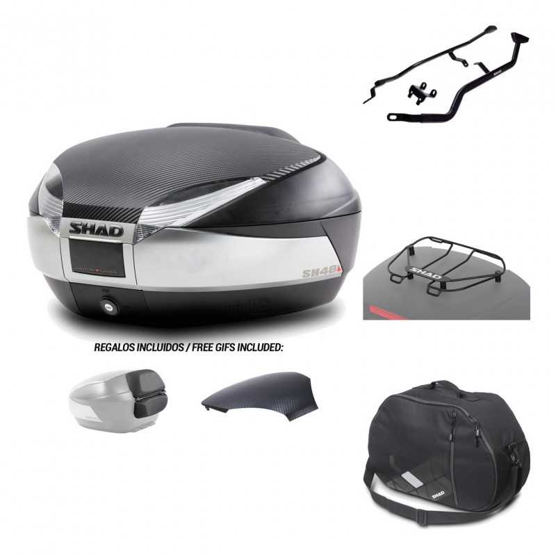 SHAD Baul trasero + herraje montaje accesorios SH48 KIT-180190