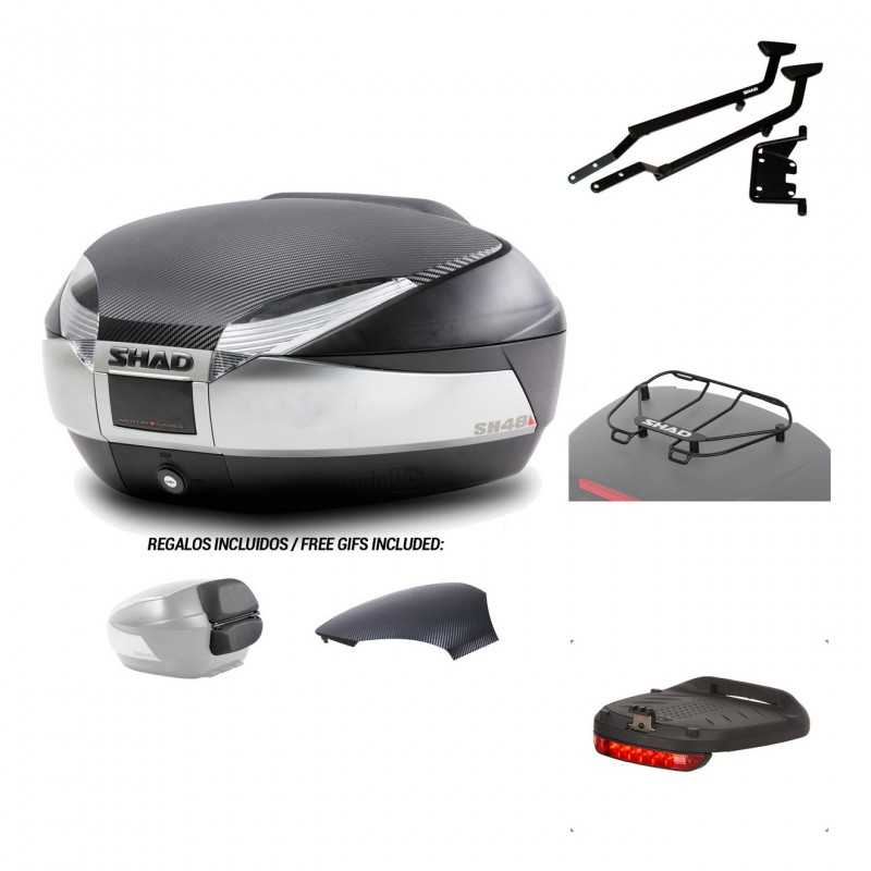 SHAD Baul trasero + herraje montaje accesorios SH48 KIT-180391