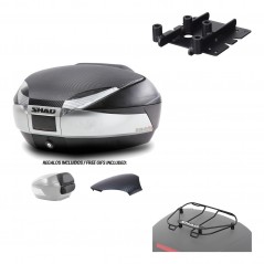 SHAD Baul trasero + herraje montaje parrilla portabultos superior SH48 KIT-180245