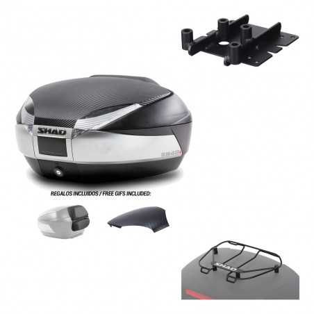 SHAD Baul trasero + herraje montaje parrilla portabultos superior SH48 KIT-180245
