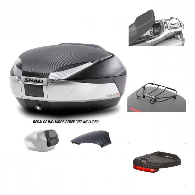 SHAD Baul trasero + herraje montaje accesorios SH48 KIT-180296