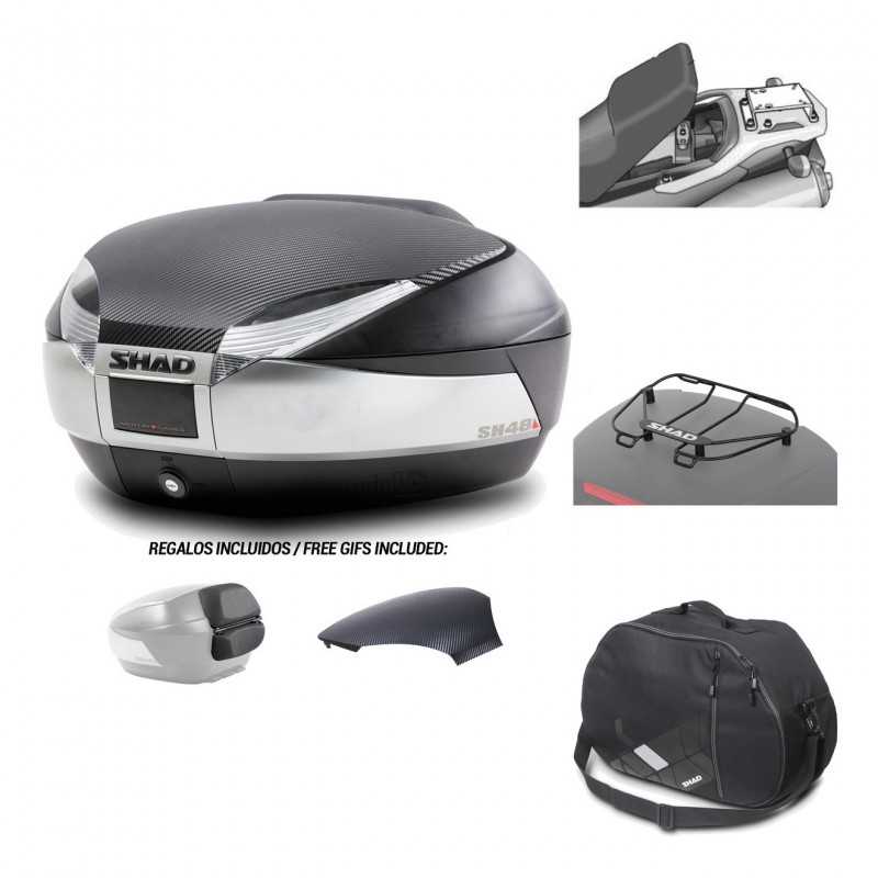 SHAD Baul trasero + herraje montaje accesorios SH48 KIT-180297