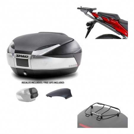 SHAD Baul trasero + herraje montaje parrilla portabultos superior SH48 KIT-180495