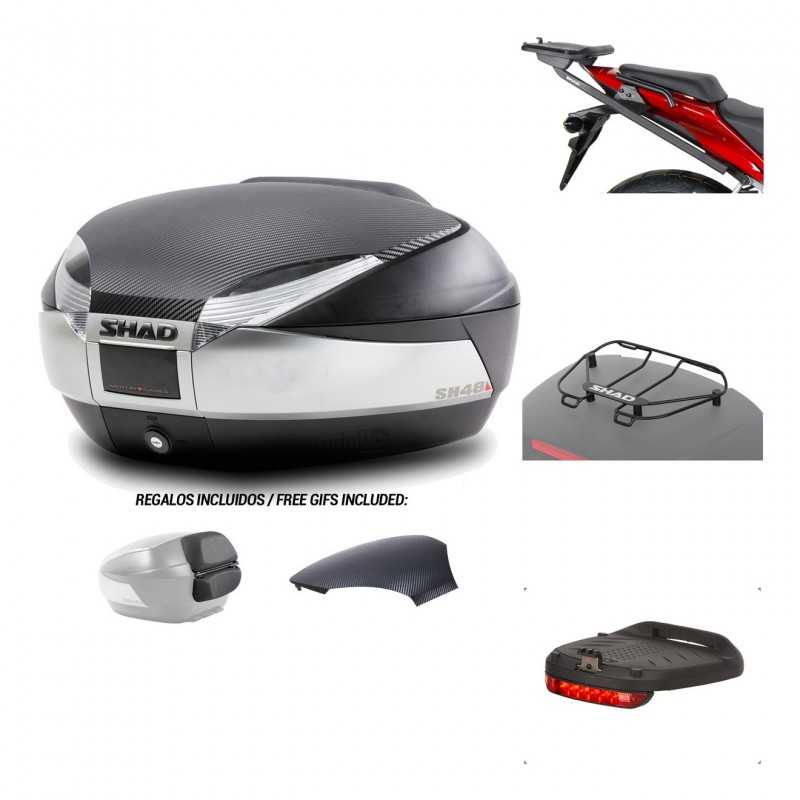SHAD Baul trasero + herraje montaje accesorios SH48 KIT-180496