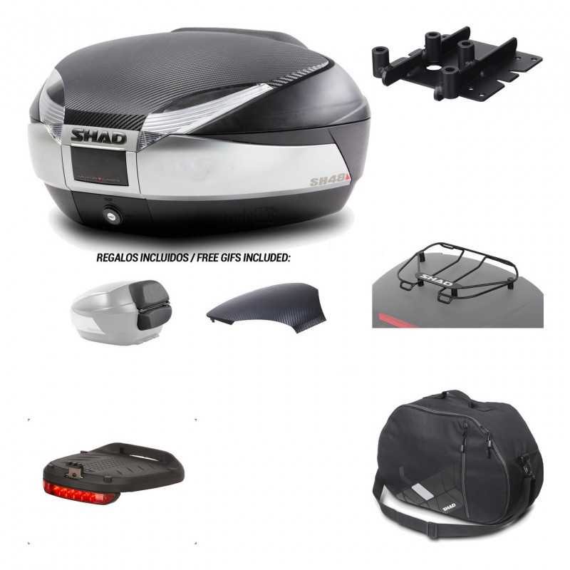 SHAD Baul trasero + herraje montaje accesorios SH48 KIT-180248
