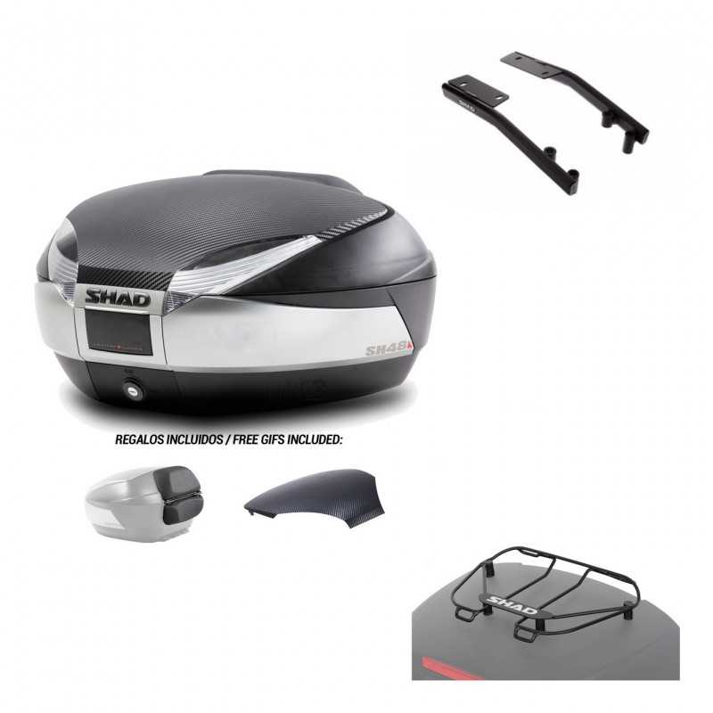 SHAD Baul trasero + herraje montaje parrilla portabultos superior SH48 KIT-180395