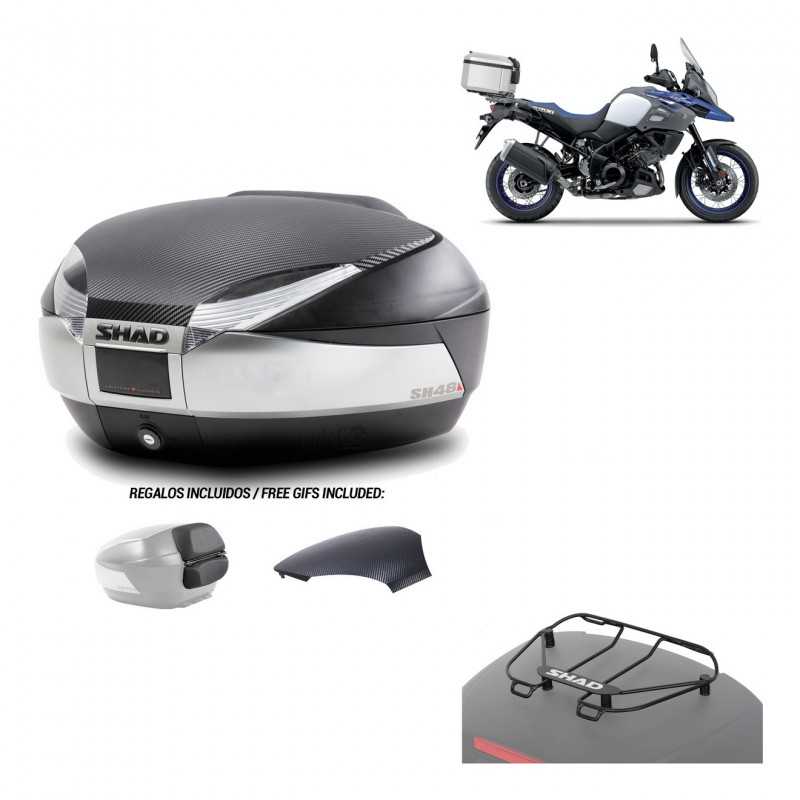 SHAD Baul trasero + herraje montaje parrilla portabultos superior SH48 KIT-180300