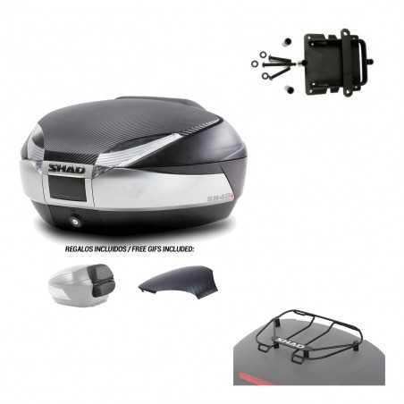 SHAD Baul trasero + herraje montaje parrilla portabultos superior SH48 KIT-180250