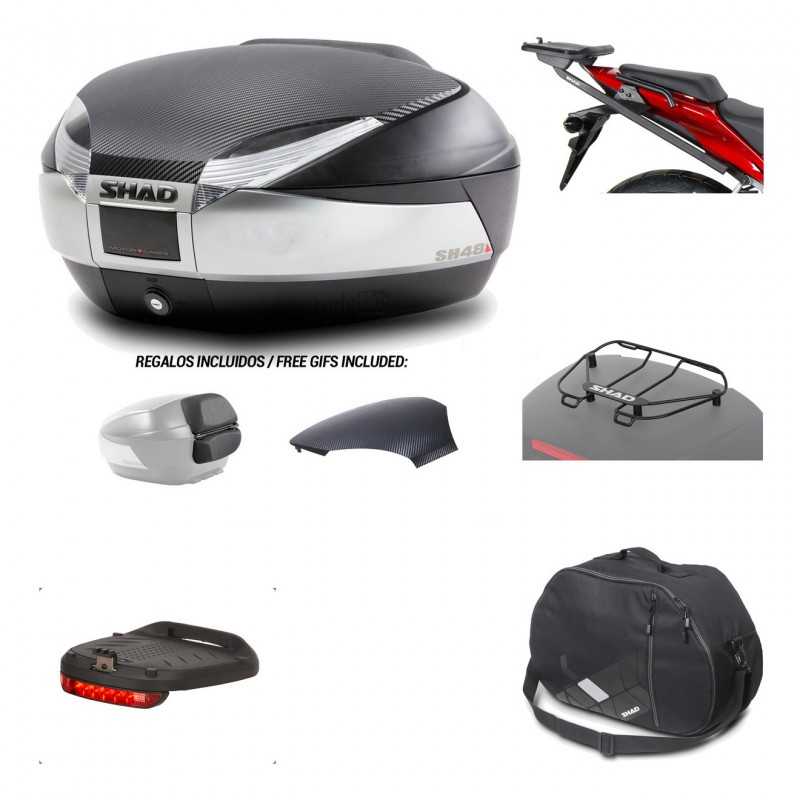 SHAD Baul trasero + herraje montaje accesorios SH48 KIT-180498