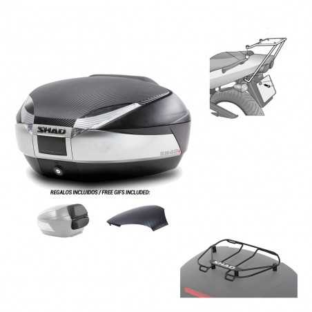 SHAD Baul trasero + herraje montaje parrilla portabultos superior SH48 KIT-180198