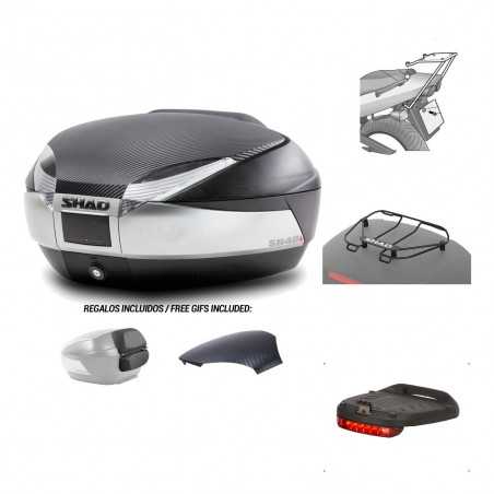 Rear trunk + mounting hardware + accessories SH48