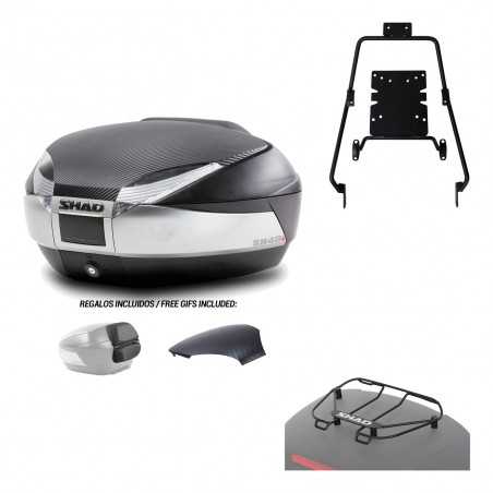 SHAD Baul trasero + herraje montaje parrilla portabultos superior SH48 KIT-180400