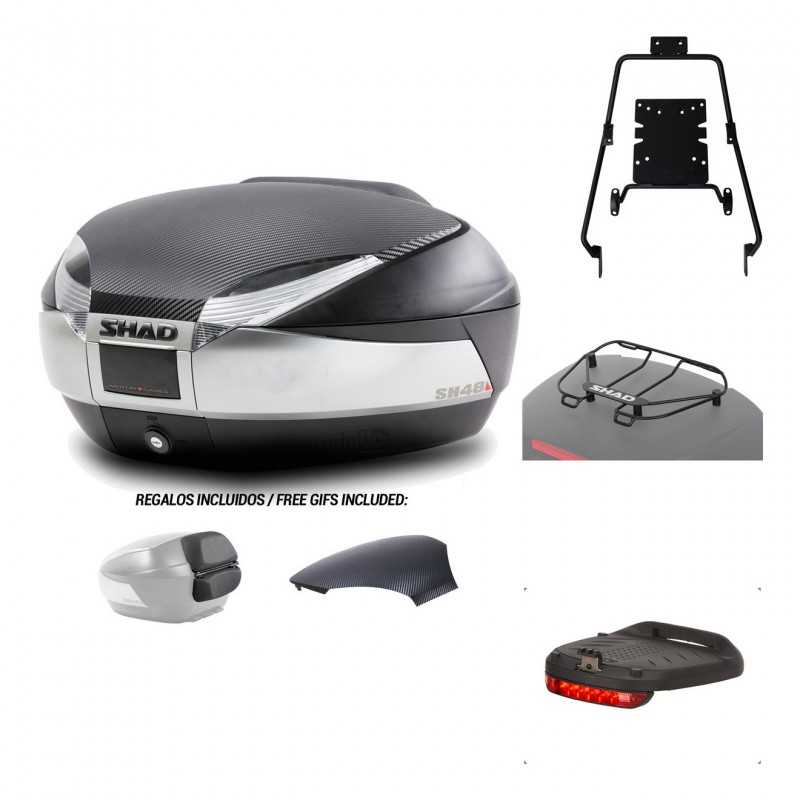 SHAD Baul trasero + herraje montaje accesorios SH48 KIT-180401