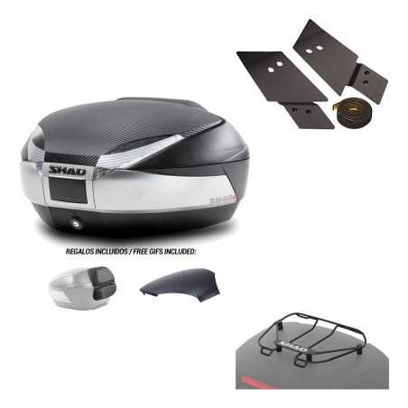 SHAD Baul trasero + herraje montaje parrilla portabultos superior SH48 KIT-180350