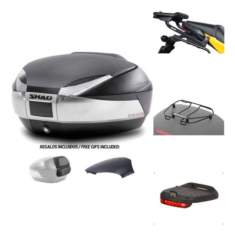 SHAD Baul trasero + herraje montaje accesorios SH48 KIT-180501