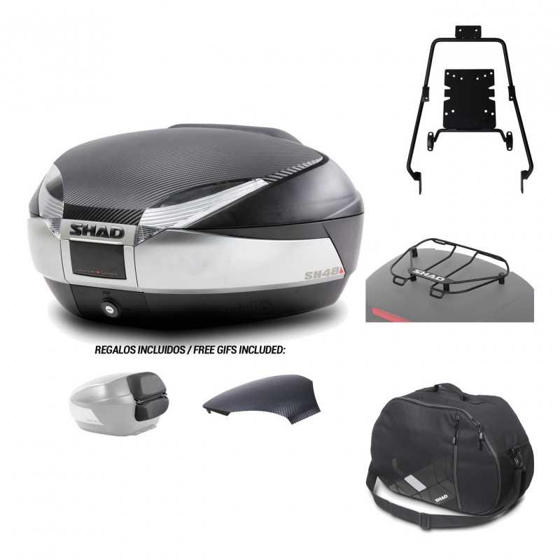 SHAD Baul trasero + herraje montaje accesorios SH48 KIT-180402
