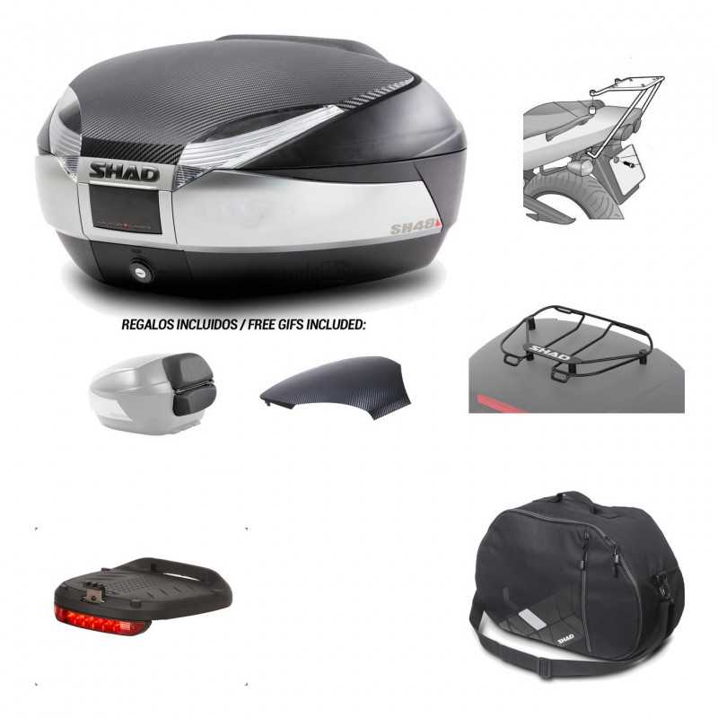 SHAD Baul trasero + herraje montaje accesorios SH48 KIT-180201
