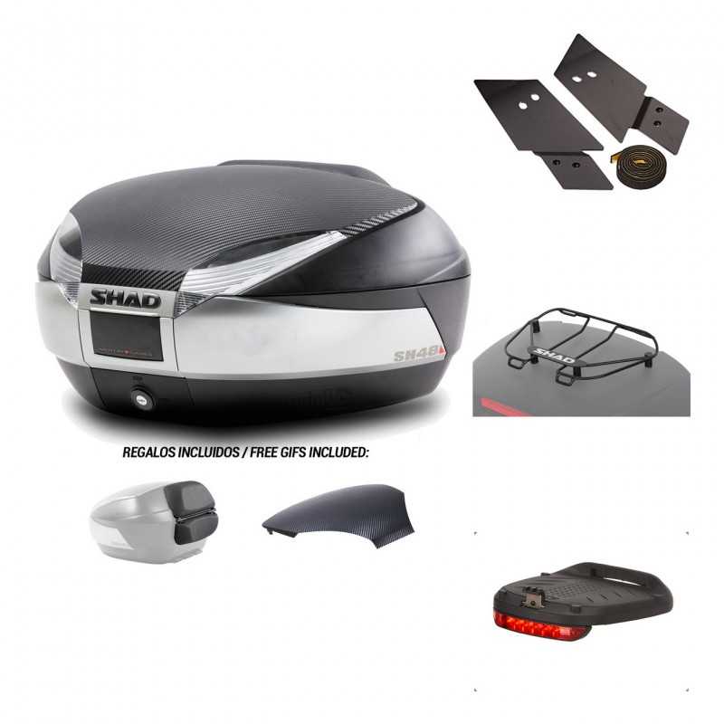 SHAD Baul trasero + herraje montaje accesorios SH48 KIT-180351