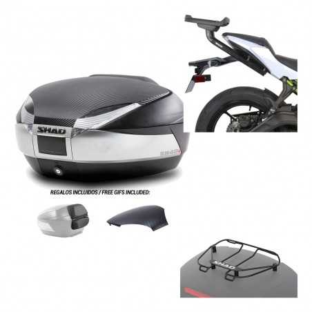 SHAD Baul trasero + herraje montaje parrilla portabultos superior SH48 KIT-180602