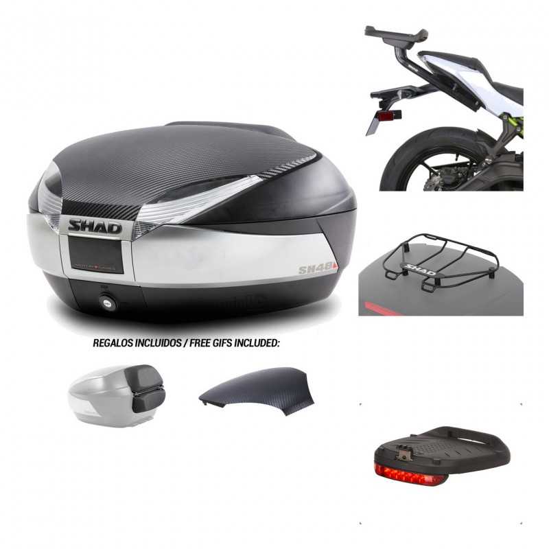 SHAD Baul trasero + herraje montaje accesorios SH48 KIT-180603