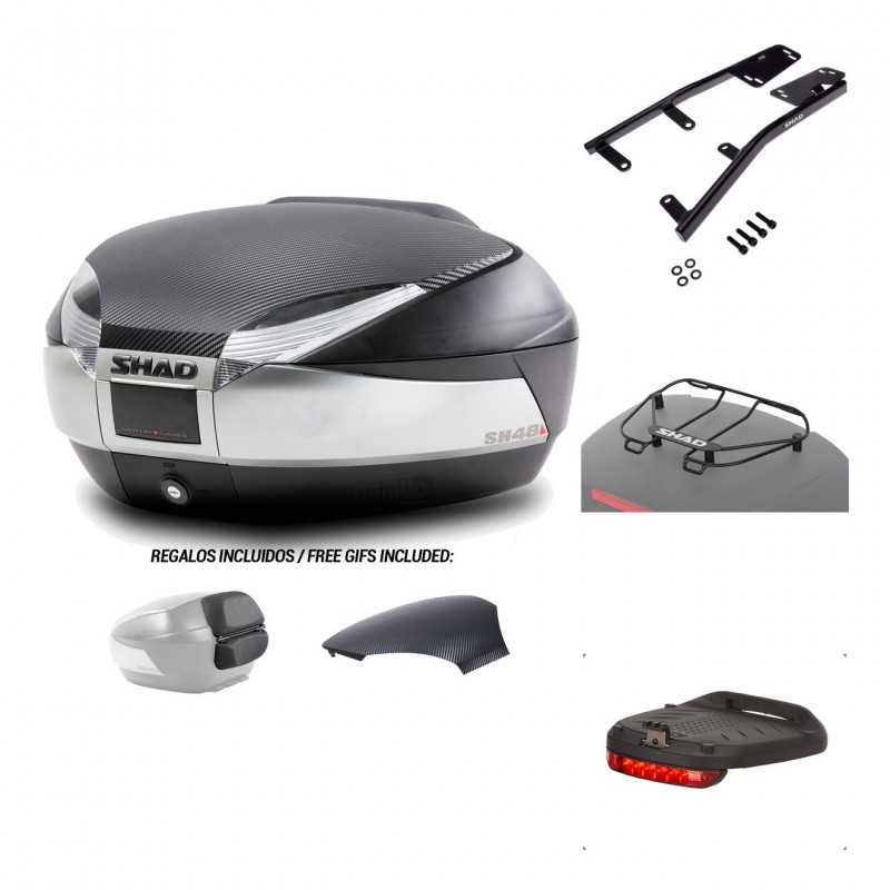 SHAD Baul trasero + herraje montaje accesorios SH48 KIT-180456