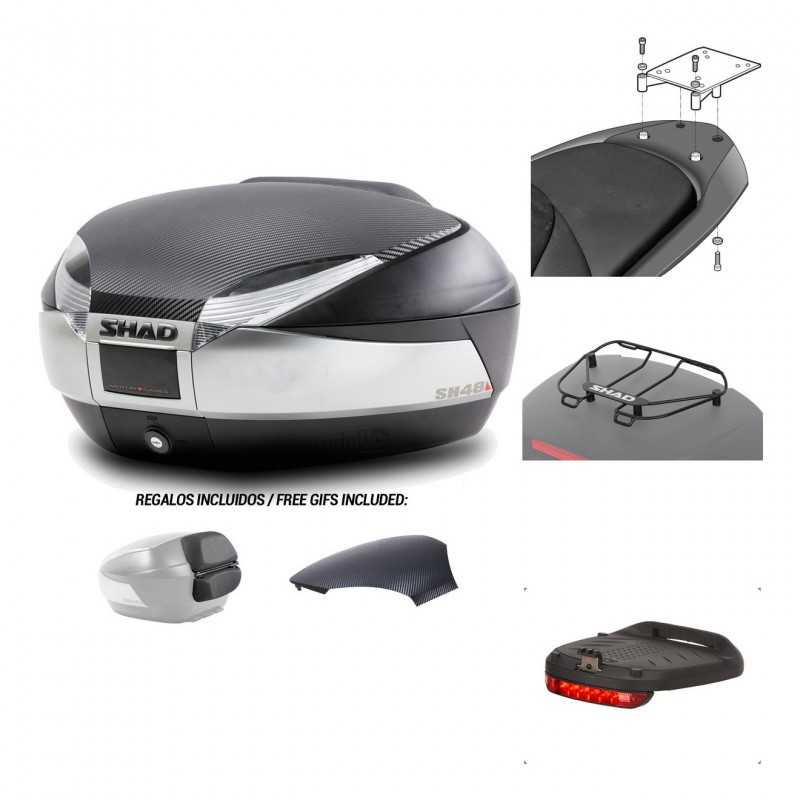 SHAD Baul trasero + herraje montaje accesorios SH48 KIT-180406