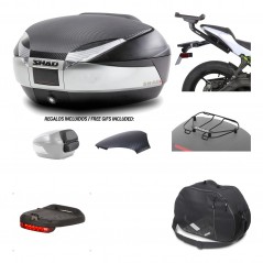 SHAD Baul trasero + herraje montaje accesorios SH48 KIT-180605