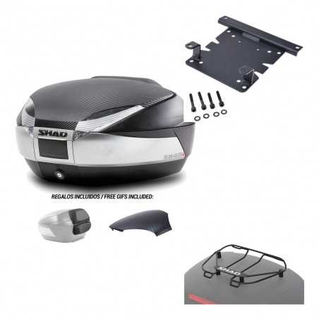 SHAD Baul trasero + herraje montaje parrilla portabultos superior SH48 KIT-180355