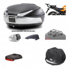 Rear trunk + mounting hardware + accessories  SH48