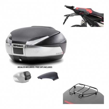 SHAD Baul trasero + herraje montaje parrilla portabultos superior SH48 KIT-180606
