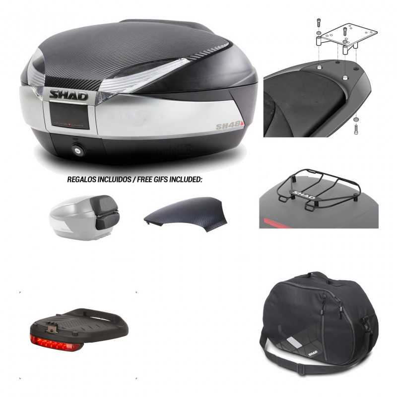 SHAD Baul trasero + herraje montaje accesorios SH48 KIT-180408
