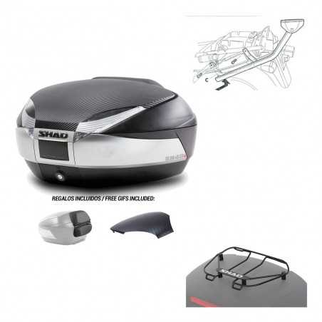 SHAD Baul trasero + herraje montaje parrilla portabultos superior SH48 KIT-180260