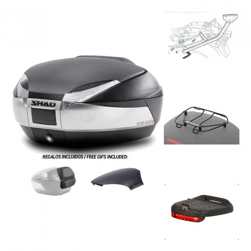 SHAD Baul trasero + herraje montaje accesorios SH48 KIT-180261
