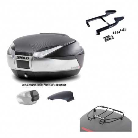 SHAD Baul trasero + herraje montaje parrilla portabultos superior SH48 KIT-180460