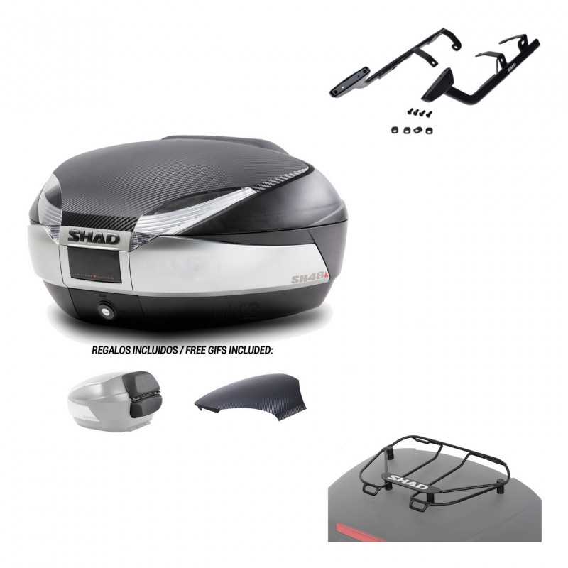 SHAD Baul trasero + herraje montaje parrilla portabultos superior SH48 KIT-180510