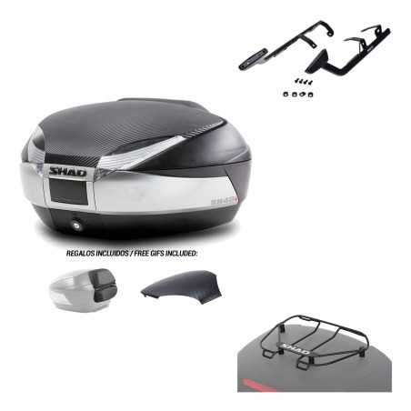 SHAD Baul trasero + herraje montaje parrilla portabultos superior SH48 KIT-180510