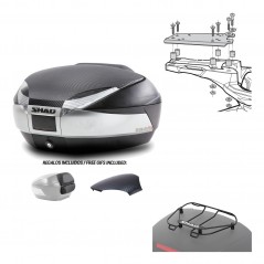SHAD Baul trasero + herraje montaje parrilla portabultos superior SH48 KIT-180610