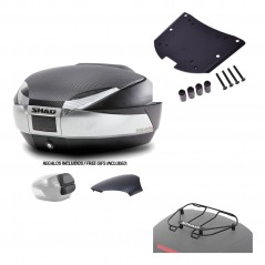 SHAD Baul trasero + herraje montaje parrilla portabultos superior SH48 KIT-180315