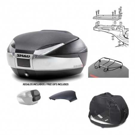 SHAD Baul trasero + herraje montaje accesorios SH48 KIT-180612