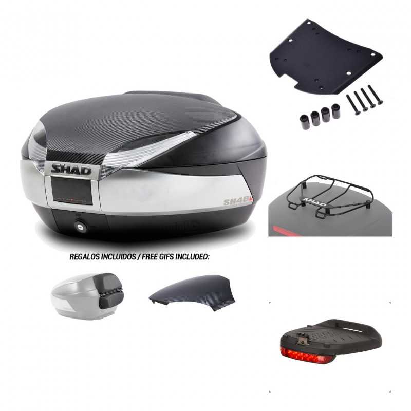 SHAD Baul trasero + herraje montaje accesorios SH48 KIT-180316