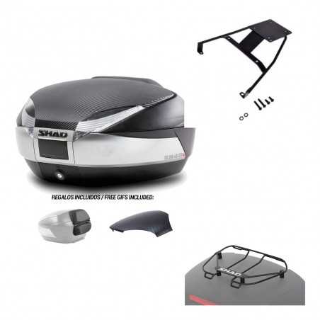 SHAD Baul trasero + herraje montaje parrilla portabultos superior SH48 KIT-180415