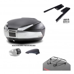 SHAD Baul trasero + herraje montaje parrilla portabultos superior SH48 KIT-180515