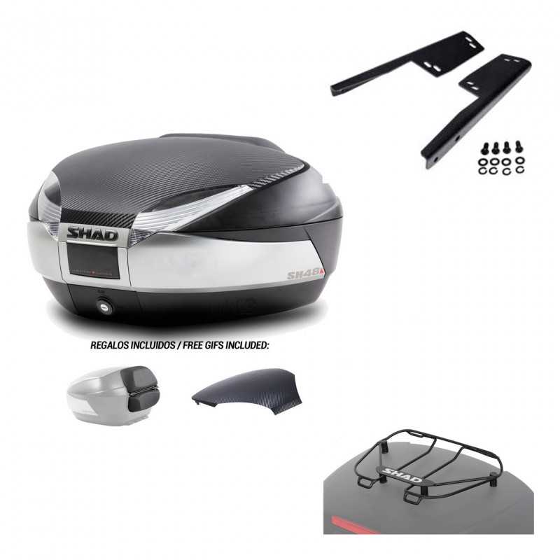 SHAD Baul trasero + herraje montaje parrilla portabultos superior SH48 KIT-180515