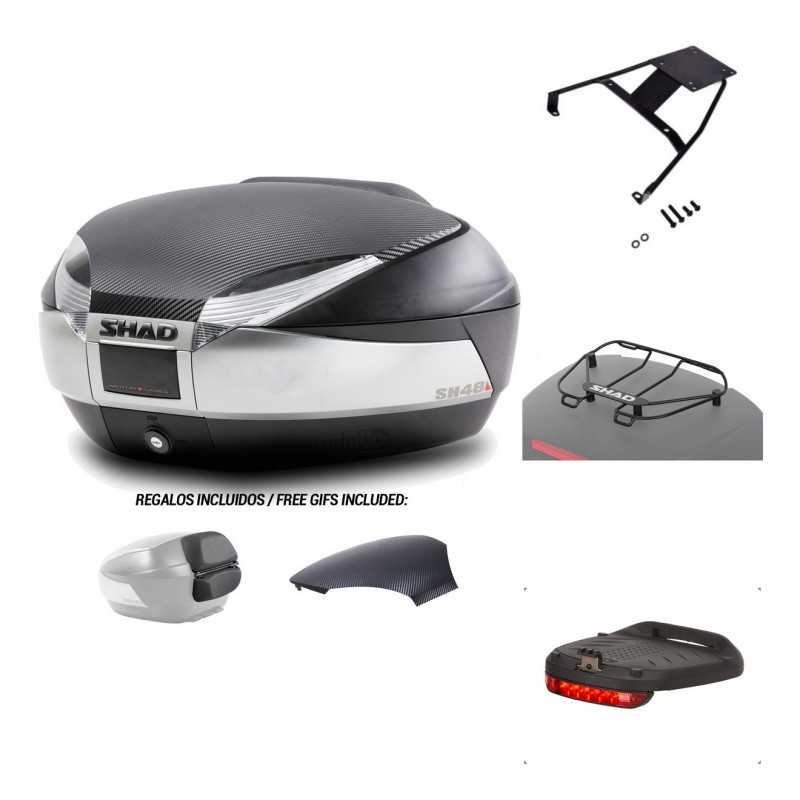 SHAD Baul trasero + herraje montaje accesorios SH48 KIT-180416