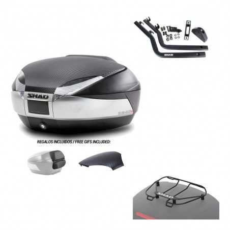 SHAD Baul trasero + herraje montaje parrilla portabultos superior SH48 KIT-180218