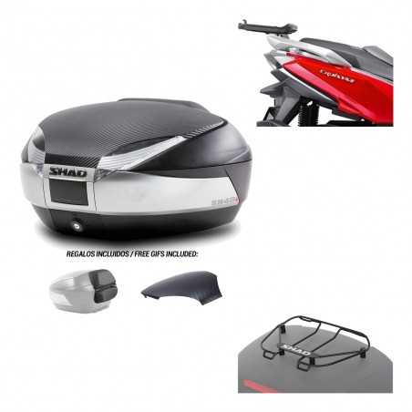 SHAD Baul trasero + herraje montaje parrilla portabultos superior SH48 KIT-180970