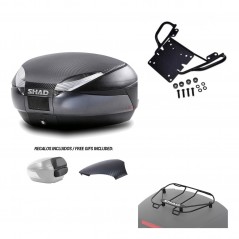 SHAD Baul trasero + herraje montaje parrilla portabultos superior SH48 KIT-181020